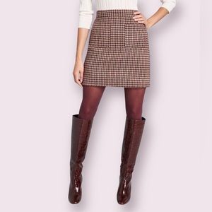 ModCloth Informed Ensemble Houndstooth Tweed Wool Mini Skirt size 22